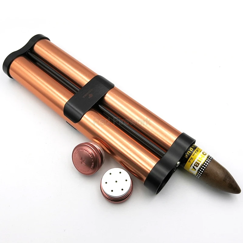 COHIBA креативный Алюминиевый Дорожный держатель для сигар с увлажнителем чехол 2/3