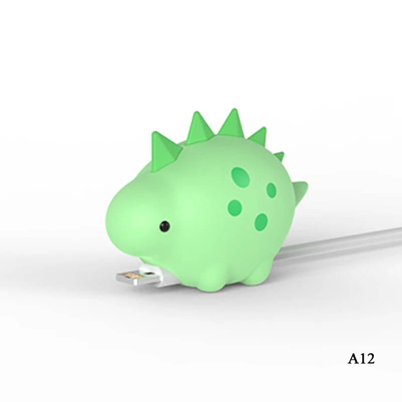 Cute Cartoons Animal Bite Cable Data Protector fish dinosaur dog Shaper cable Winder Organizer iPhone iPad Data Line Protection