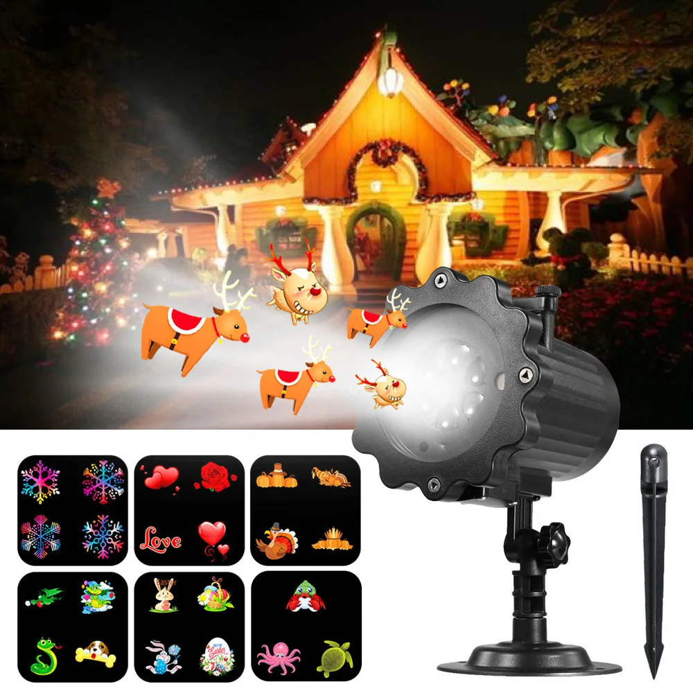 

Projection Light Animated Led Projector Remote Control Light Christmas Halloween Projector Lights for Yard Garden party lights