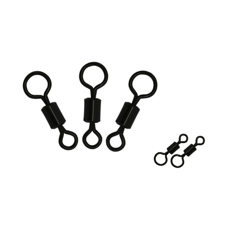 Fishing Swivels Carp Fishing Accessory Swivels extended 4# Copper Matte Black Rolling swivel Snap Fishery Fishing Material Tackle 3000pcs