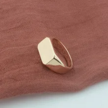 FJ мужские крутые гладкие кольца 585 розовое золото цвет вечерние Кольца Большие размеры ювелирные изделия