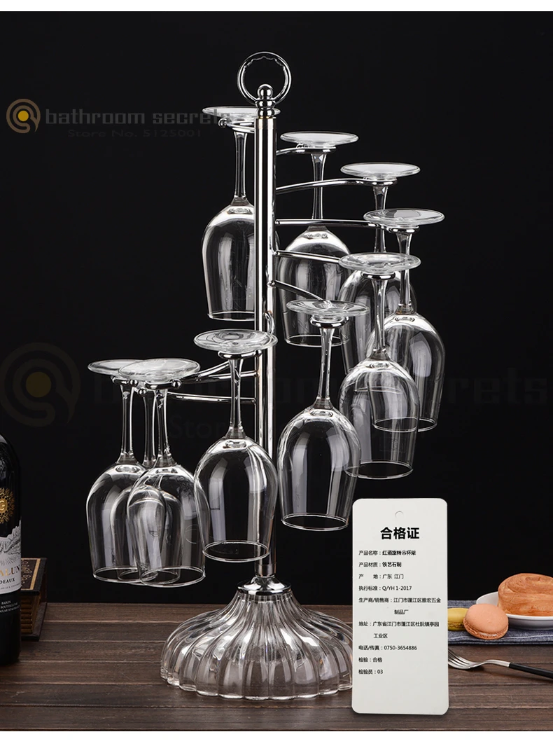 Creative Wine Rack Wrought Iron Goblet Holder European Wine Glass Shelf Upside Down Hanging Cup Holder Wine Glass Holder Home