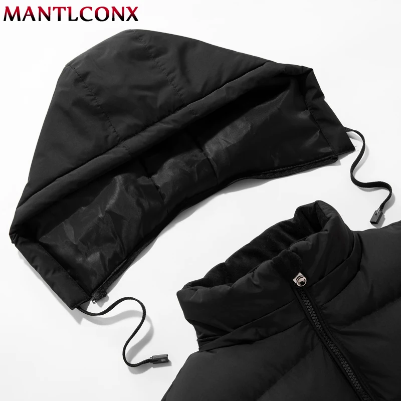 MANTLCONX 5XL 6XL осенне-зимний Повседневный жилет, мужские куртки, толстые жилеты, мужские пальто без рукавов, мужские теплые жилеты с хлопковой подкладкой