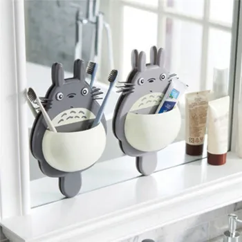 

1 Pcs Totoro Toothbrush Wall Mount Bracket Suction Cup Suction Cup Bathroom Organizer Family Tools Accessories Triangulation