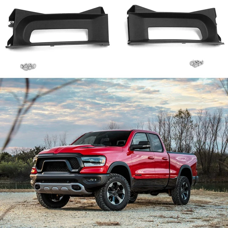 for 2013-2019 DODGE RAM 1500 Front Left and Right Side Tow Hook Bezels Cover