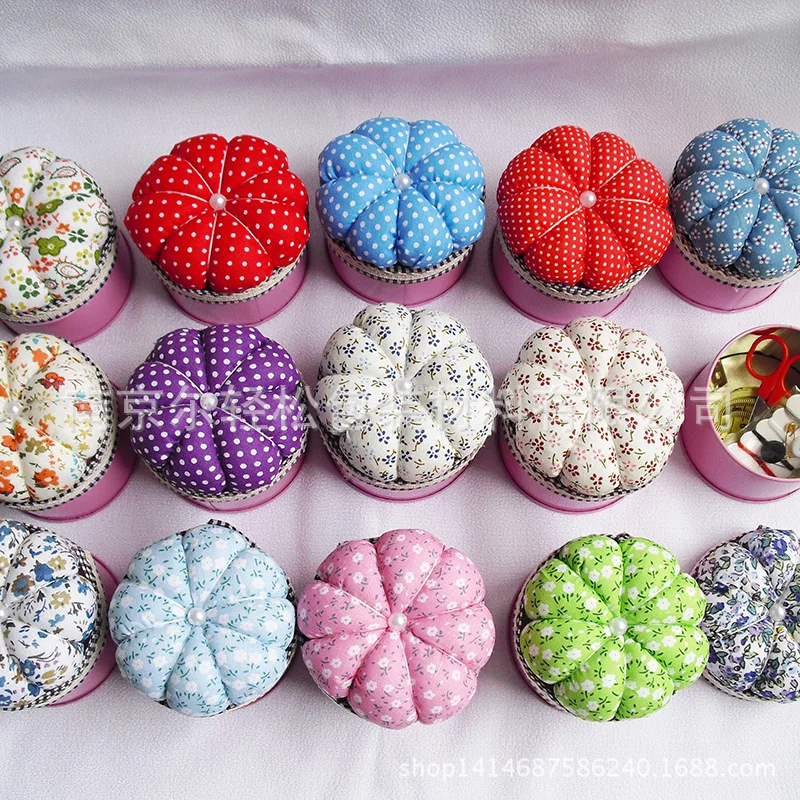 Европа и Америка Тыква шитье жестяной ящик иглы Pincushion набор швейных инструментов хранения ткани Pincushion E158-1