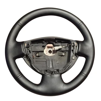 

DIY Genuine Leather Car Steering Wheel Cover For Renault Logan 1 / Sandero 1 / Clio 2 /Lada Largus 1/ Protect Steering-wheel