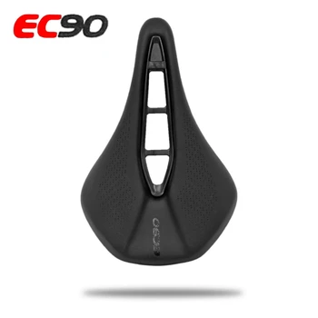

New bicycle saddle leather road mountain bike saddle MTB soft hollow PU front seat black