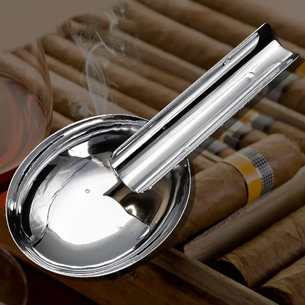 Новая пепельница для сигар портативный из нержавеющей стали металлический Европейский держатель для сигары аксессуары
