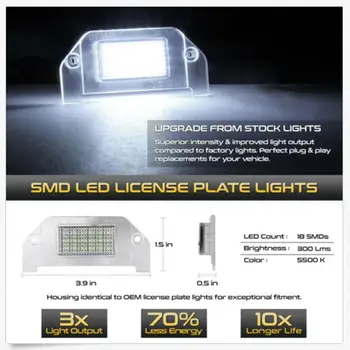 

For Dodge Charger Challenger 2006-2014 License plate light Bright LED License Plate Light Useful