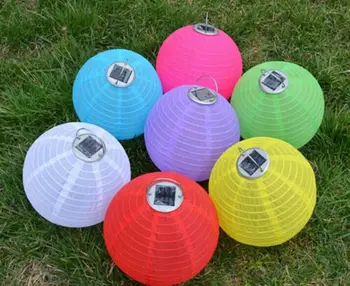 

10 PCS Solar Chinese Lantern (12inch 3LED) Wedding Party Light Garden Lamp