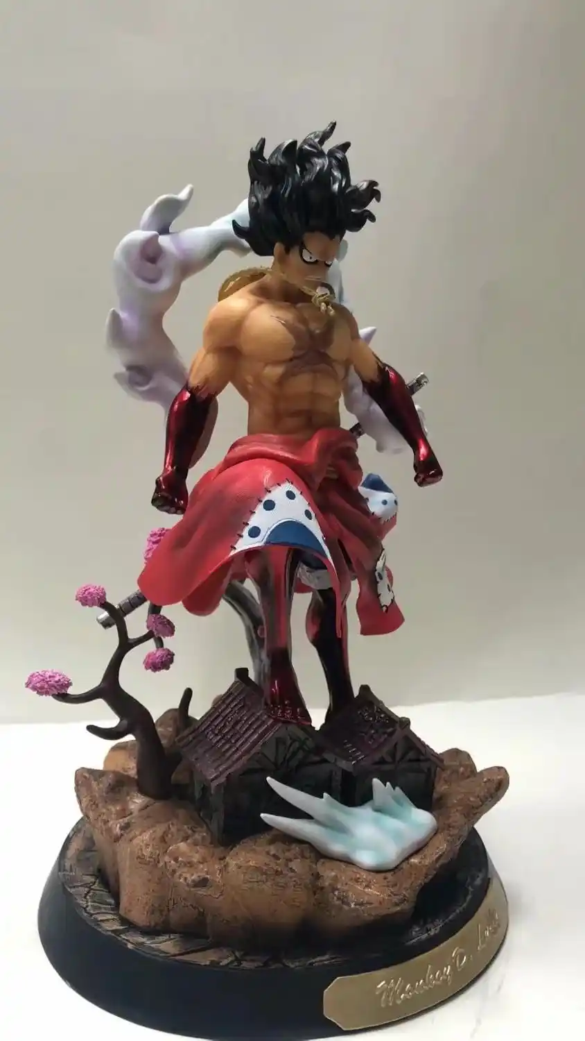 Anime Een Stuk Wano Luffy Gear 4 Vier Snakeman Gk Standbeeld Kimono Luffy Pvc Action Figure Collectible Model Speelgoed Pop Gift 38cm Action Figures Aliexpress