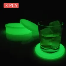 3 Pcs Silicone Cup Mats Luminous Heat Insulation Non-slip Pad Kitchen Accessories Reusable Placemat Table Kitchen Gadget Sets