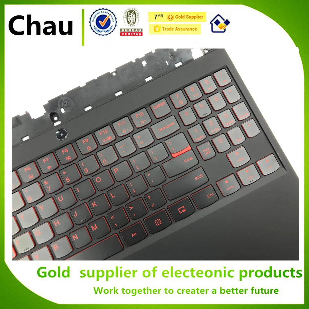 Capa de Proteção para Tablet Lenovo Plataforma Y530 Y7000 Capa com Descanso para as Mãos do Teclado Eua com Touchpad Vermelho - Imagem 4