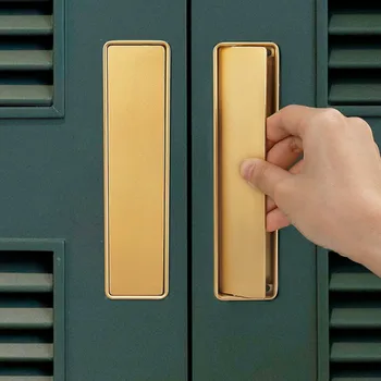 

Hidden Door Handle Black Gold Embedded Handle Zinc Alloy Door Invisible Cabinet Handle Recessed Pulls Knob Furniture Hardware