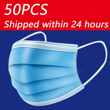 

50Pcs 100Pcs Mouth Mask Disposable Cotton Mouth Face Masks 3 Layers