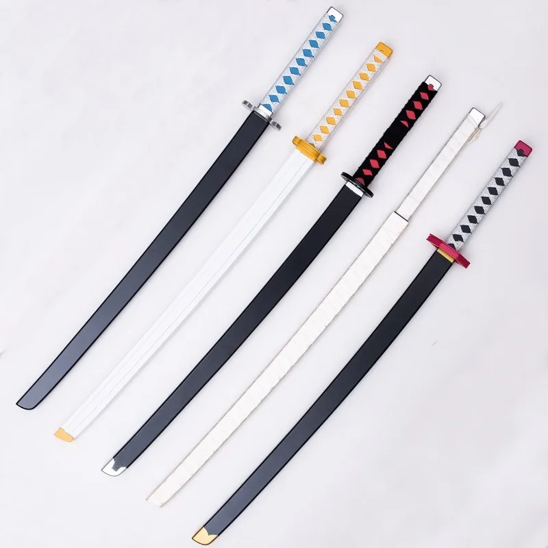 

Wooden Sword Weapon Demon Slayer kimetsu no yaiba Tokitou Muichirou Cosplay Espada Sword Prop Wood Ninja Knife Katana Teens Toys