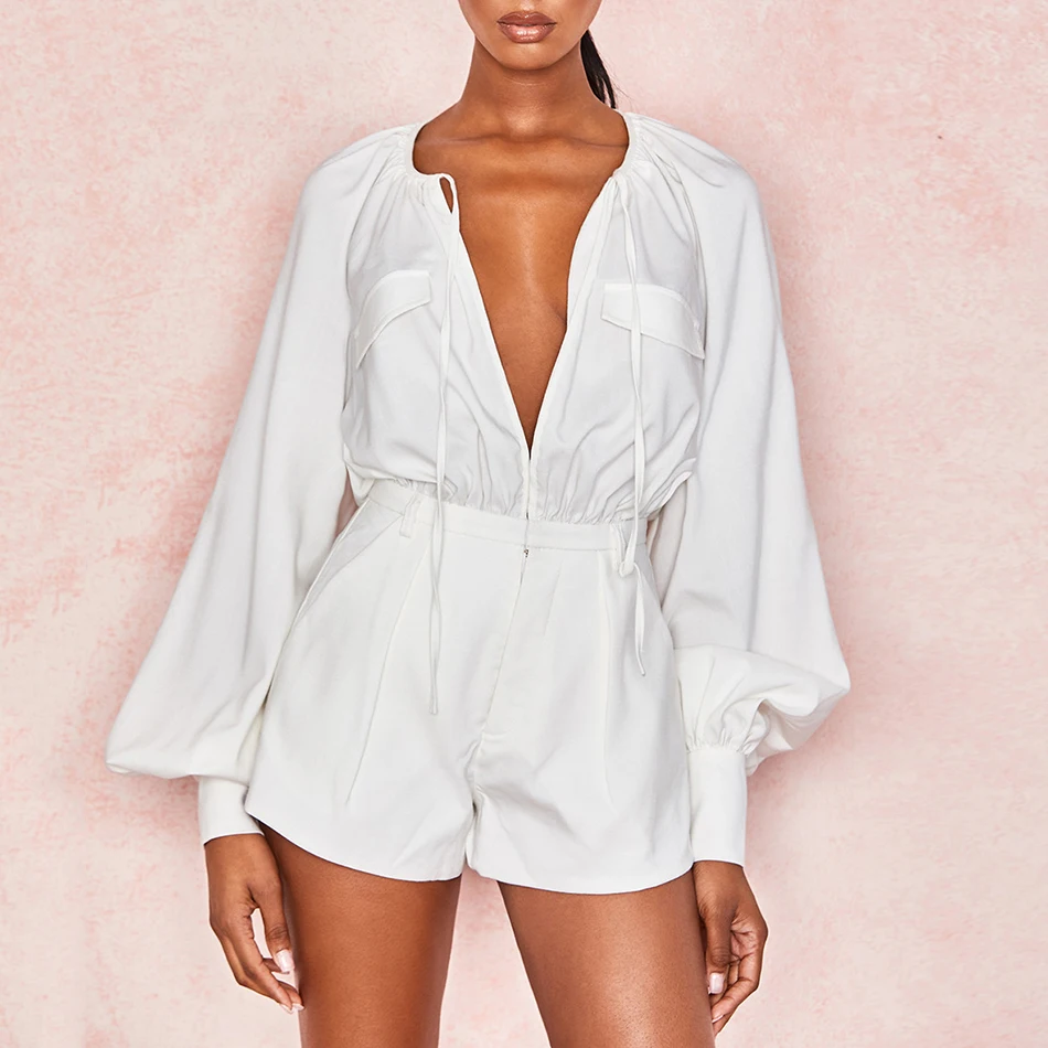 Liser-2019-New-Spring-Women-Playsuits-Long-Sleeves-V-Neck-White-Playsuits-Sexy-Bodycon-Elegant-Celebrity (2)