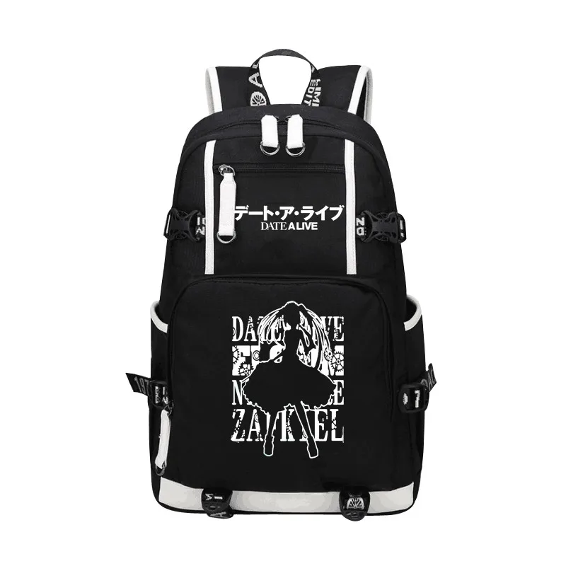 Мультфильм Дата живой Девушка Рюкзак для студентов Bookbag студенческий рюкзак школьный мешок путешествия