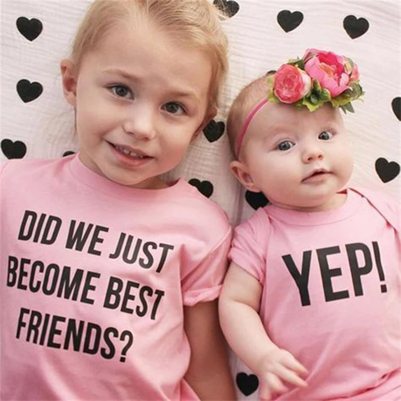 Did We Just bearfriends Yep новорожденный Детский комбинезон футболка для мальчиков и