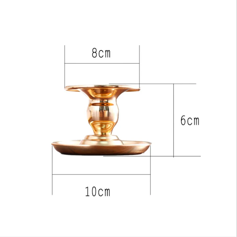 1 шт. Золотая свеча База держатель подсвечник-столбик подставка свечи для свадьбы рождественской вечеринки украшения дома стола
