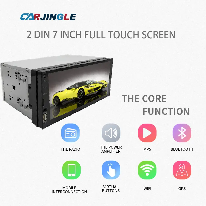 Горячая Распродажа 2 DIN 7 дюймов HD1080P полный сенсорный Экран Android автомобильный мультимедийный плеер стерео MP5