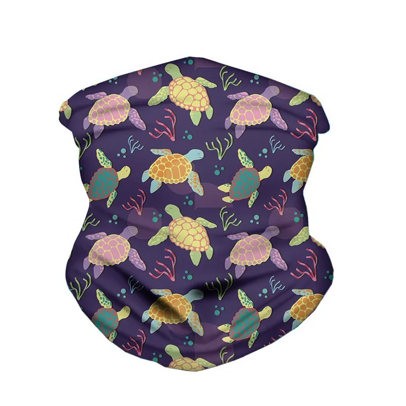

Sea Turtle Design Magic Scarf Women Men Half Face Mask Anti Dust Headband Bandana Headwear Bicycle Head Scarf Wristband Szalik