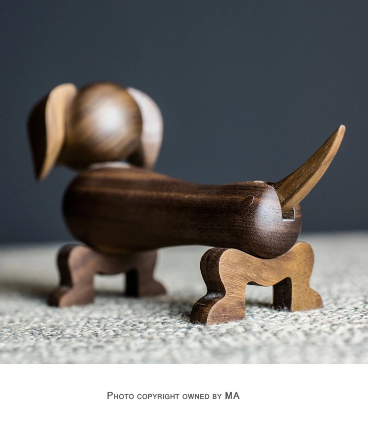 Wholesale Teckel Sausage Dogs Wooden Puppies Dackel Home Car