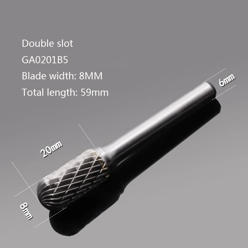 Grinding Milling Cutter Hss Rotary Drill Bit Files Burr Drill Bits Rasp Electric Grinder Accessories for Metal Engraving - Цвет: Double groove 8mm
