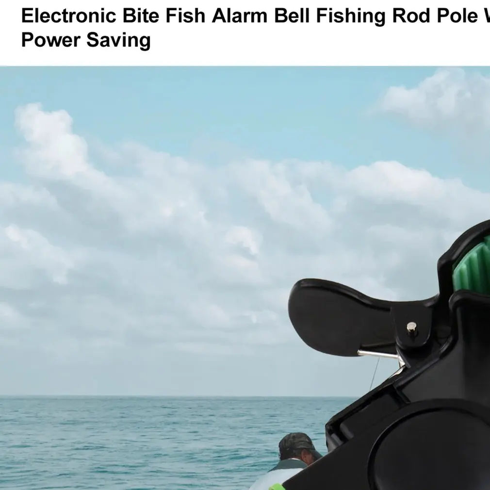 Электронный Bite Fish Strike звуковой датчик сигнализации колокольчик клип-на удочку полюс снасти W/светодиодный светильник с 3* AG-13 кнопка ячейка черный