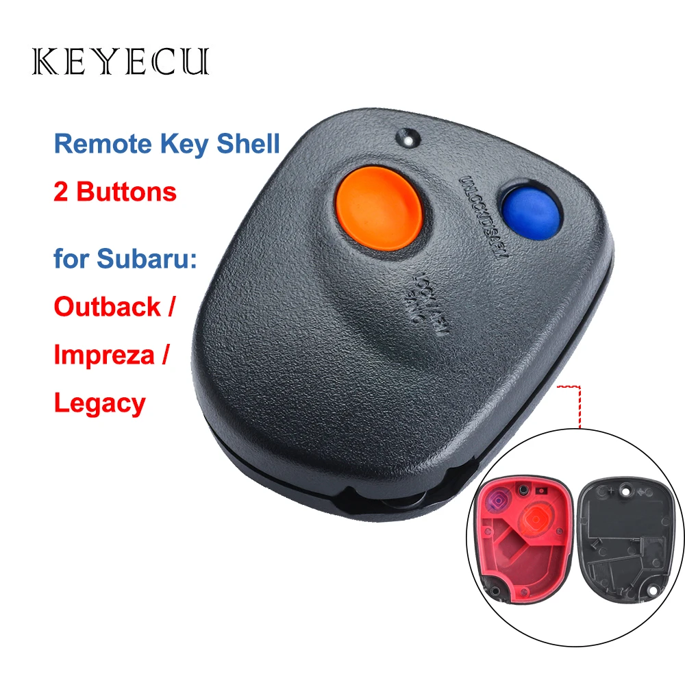 Per Subaru Legacy Impreza Outback Remote Car Key Fob Shell Case Cover 2 Pulsanti Sostituzione 1999 2000 2001 2002 2003 2004