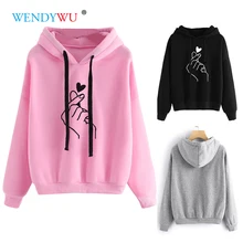 Женская толстовка с длинным рукавом и капюшоном для девочек, розовый топ с принтом сердца, толстовки для скейтбординга, женские топы для фитнес-тренировки, спортивная одежда