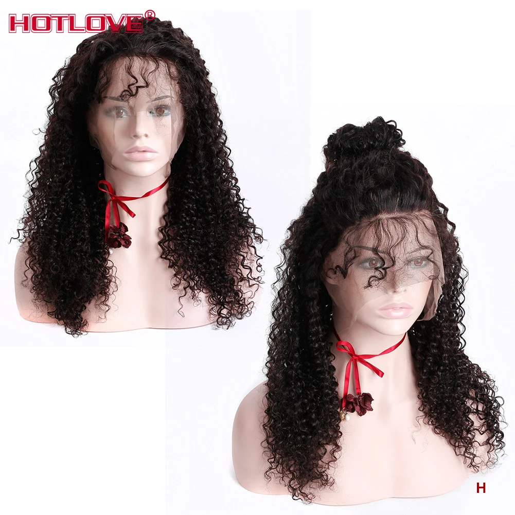  Brazilian Kinky Curly Lace Front Human Hair Wigs Transparent 13x4 Lace Front Hair Wigs with Baby Ha
