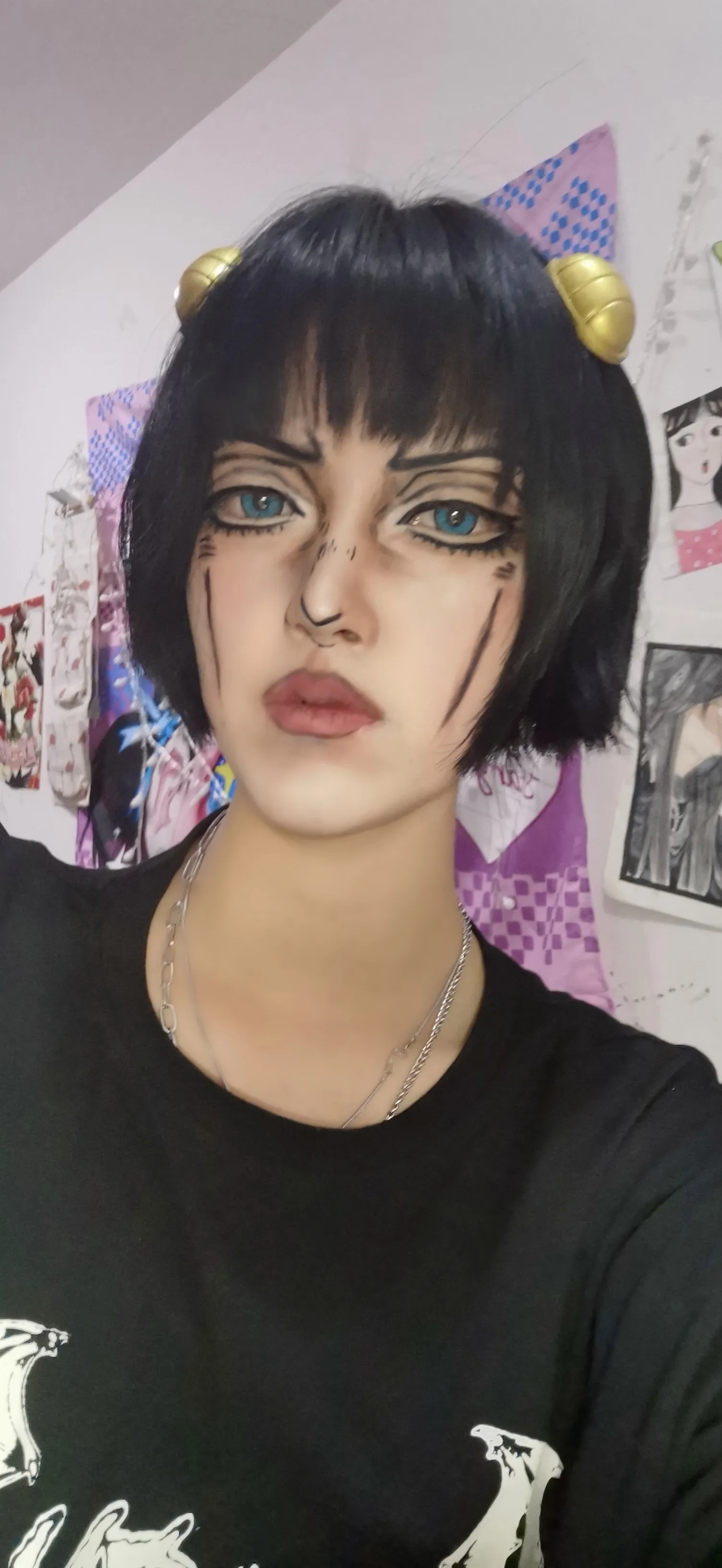 JoJo's Bizarre Adventure Cosplay Accessory Bruno Bucciarati Hair Clip Hairpin Headwear Cosplay Porps