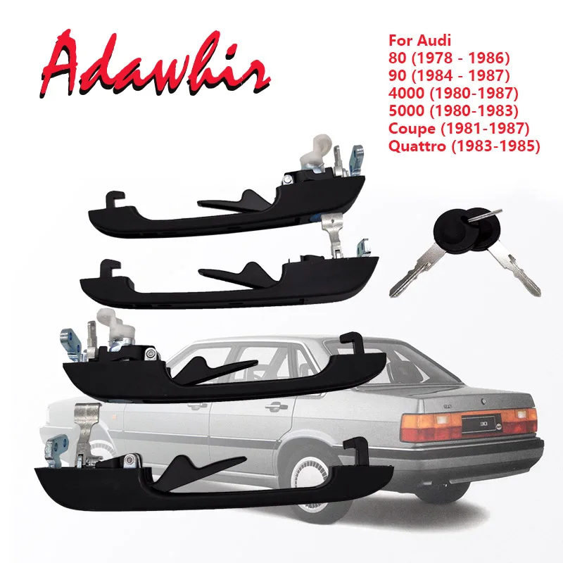 Наружная дверная ручка для AUDI 80 100 Coupe/Quattro/Sport URQUATTRO 813837205C 813837206C 813839205 813839206 1