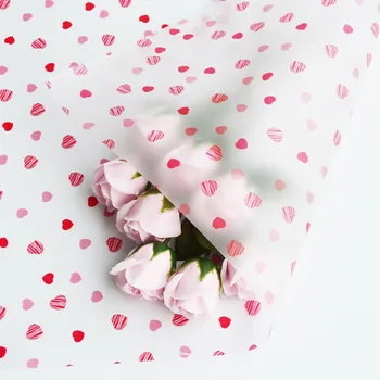 

Flowers Wrapping Paper Material Cartoon Bouquet Packaging Papers Korean Style Flower Shop Solid Color Printed Cellophane Flower