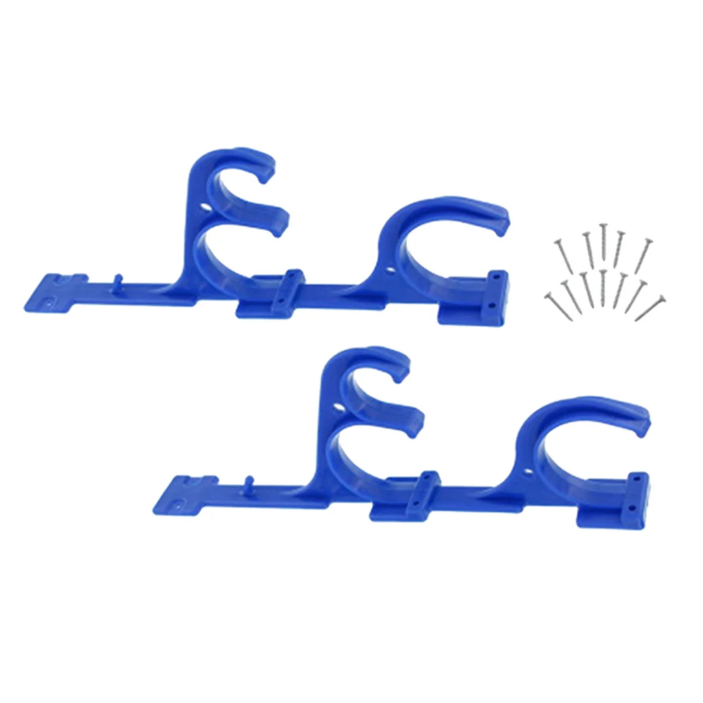 2x Swimming Pool Hook Garden Hanger For Telescoping Pole Brushes, Net Leaf Rakes