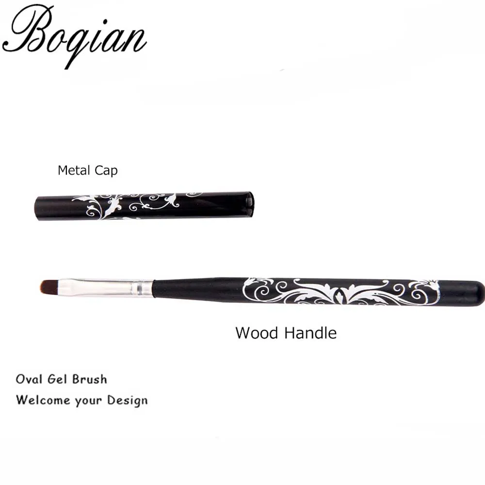 BQAN 4#6#8#10# Black Wood Gel Brush Nail Acrylic Brush Poly UV Gel Extension Builder Drawing Painting Pen Manicure Tool 3