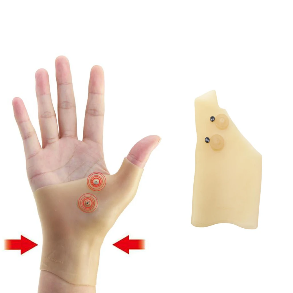 1 Pair Magnetic Therapy Gel Arthritis Wrist Hand Support Gloves Waterproof Orthopedics Supports