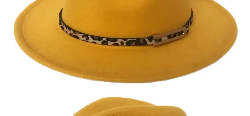 YY желтая фетровая шляпа для женщин зима осень церковная Кепка плоский ползунок фетровый, Джазовый Панама винтажный войлочный котелок шляпы FD19016