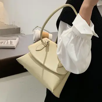 

Solid color Square Armpit bag 2020 Winter New High-quality PU Leather Women's Designer Handbag Vintage Shoulder Bags Travel Bag