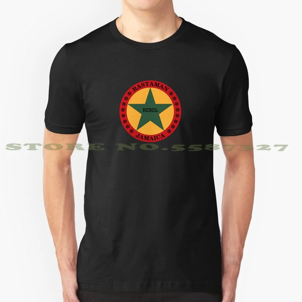 Rastaman Rebel Star Модные Винтажные футболки Niyabighi Reggae Rasta Jamaica Rastafari Peace Music Dubstep | Мужская
