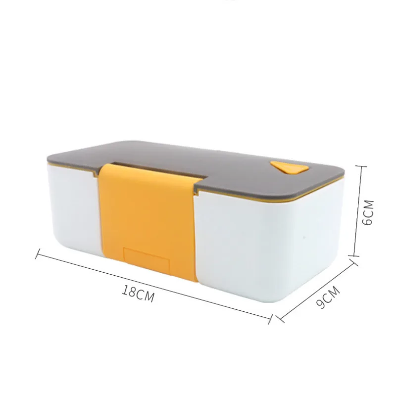 Japanese Single-layer Plastic Lunch Box for Childens Student Office Worker Sealed Lunch Box Mobile Phone Holder Food Container