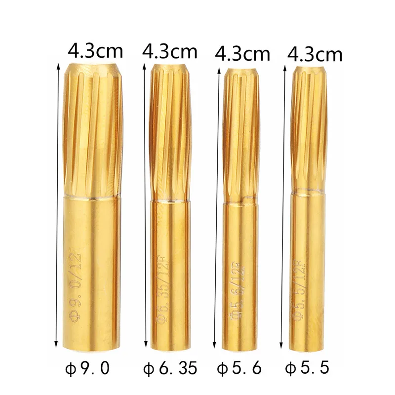 New Rifling Button 5.5mm 5.6mm 6.35mm 9.0mm 12 Flutes Hard Alloy Chamber Helical Machine Reamer Break Durable Tool Accessories