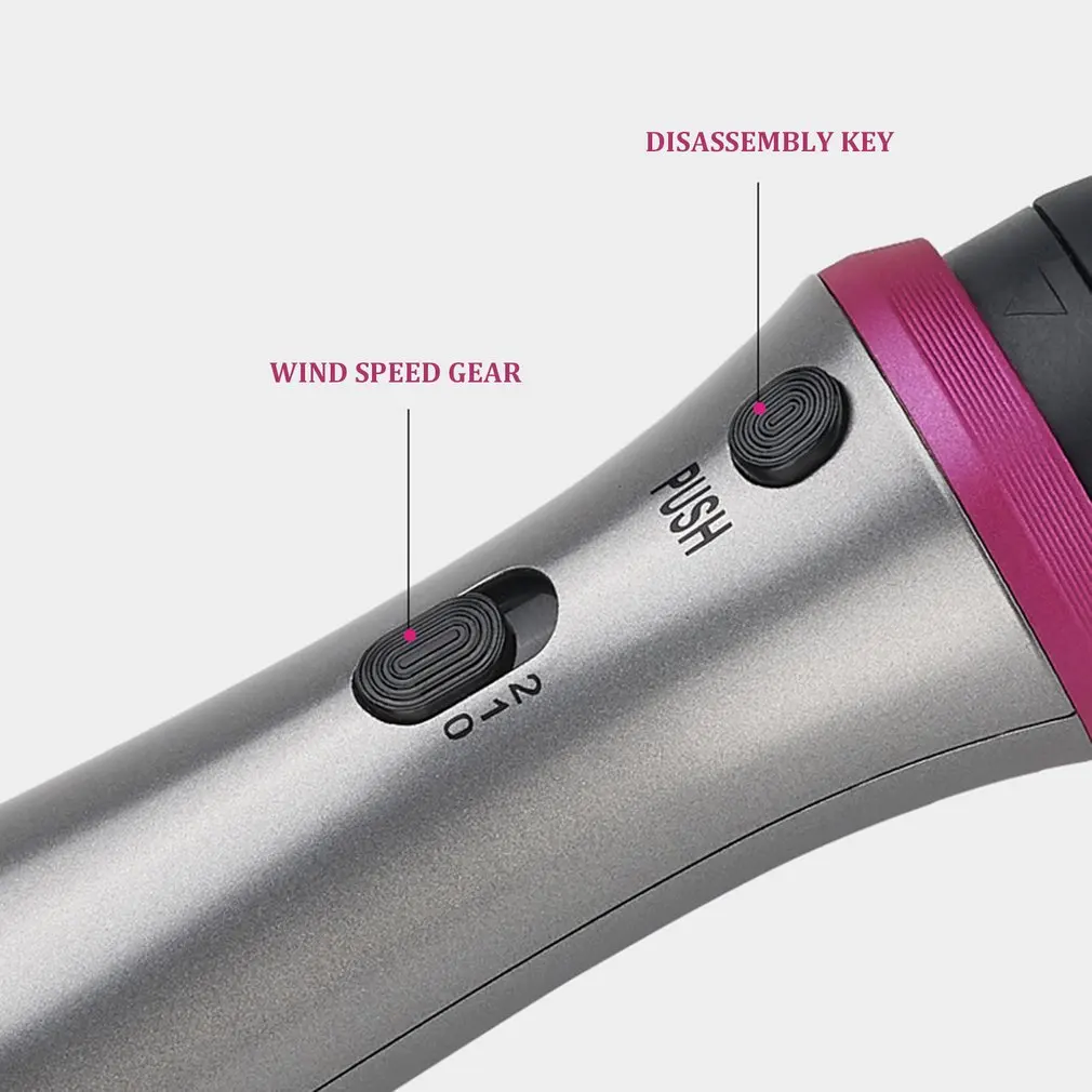 5-In-1 Multi-Function Hot Air Comb Inner Button Fluffy Wave Curler Roll Hair Straightener Dual-Use Straight Hair Comb