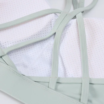 Large Size Strappy Sports Bra Fitness Crisscross Back Women Sport Bra Light Support Top Brassiere