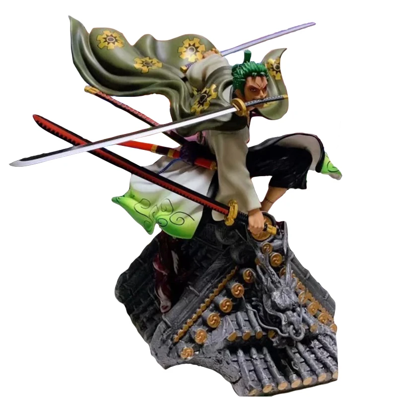 Goedkoop Een Stuk Figuur GK Kimono Roronoa Zoro 50cm Pvc Model Anime Collection Toy Over Size KO Prachtige Kwaliteit Desktop decoratie