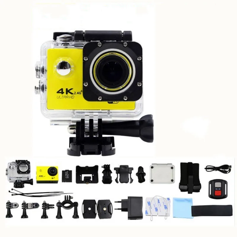 Ultra HD 4K Action Camera WiFi 2.0 Inch 170D Remote Control Go Waterproof Pro Bicycle Helmet Video Recording Sport Camera DV cheapest action camera
