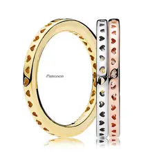 

Authentic 925 Sterling Silver Ring Signature Hearts Ring Compatible For Women Wedding Engagement Gift Fashion Jewelry