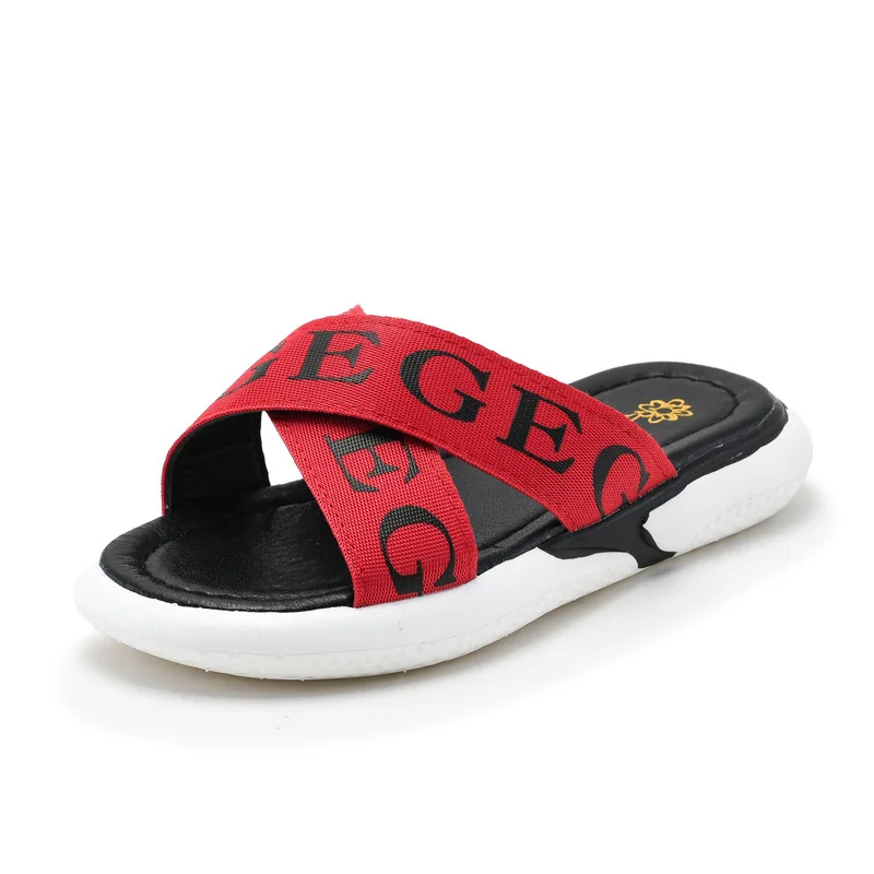 

Girls Sandals 2019 Summer Korean-style Outer Wear Middle And Large Anti-slip Sandals BOY'S Shoe *-CHILDREN'S Slippers